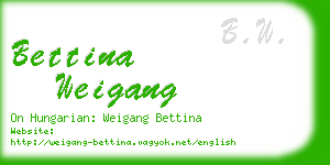 bettina weigang business card